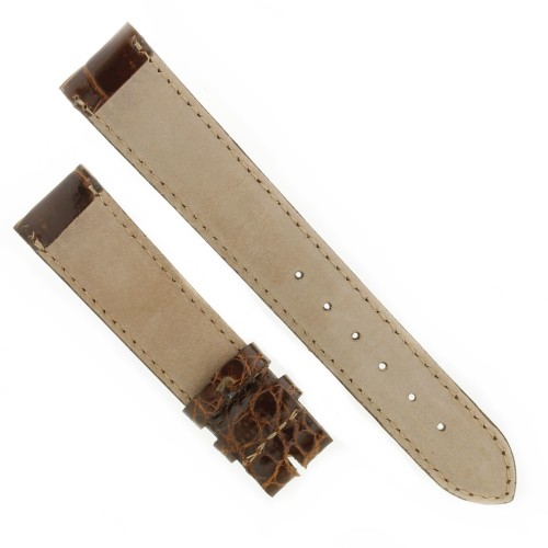 Cinturino Alligatore Marrone testa di Moro Lucido 18/16 mm B40B classico