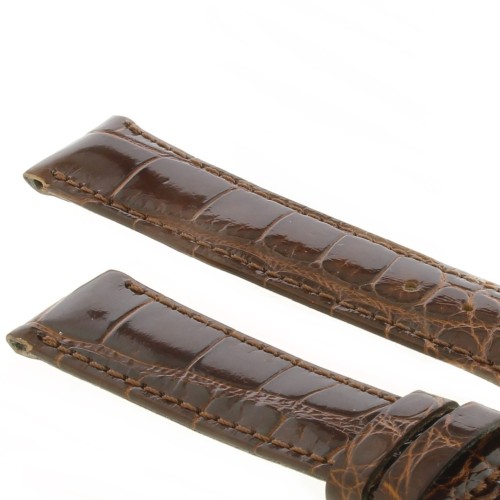 Cinturino Alligatore Marrone testa di Moro Lucido 18/16 mm B40B classico