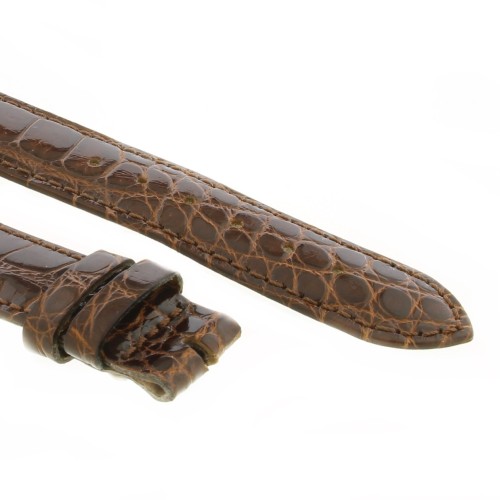 Cinturino Alligatore Marrone testa di Moro Lucido 18/16 mm B40B classico