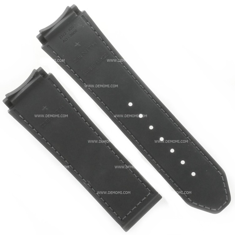 Zenith Cinturino 27.00.2322.920 Caucciù Nero e Blu 23/22 mm effetto cordura Defy 21, Inventor, 