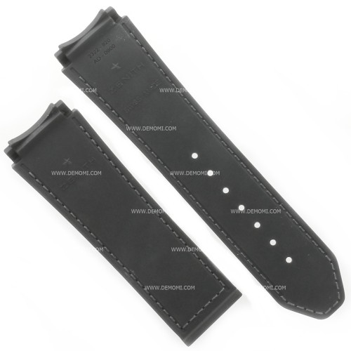 Zenith Cinturino 27.00.2322.920 Caucciù Nero e Blu 23/22 mm effetto cordura Defy 21, Inventor, 