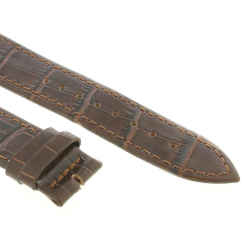 Cinturino Stampa Alligatore Marrone Semilucido 20/18 mm B28B classico