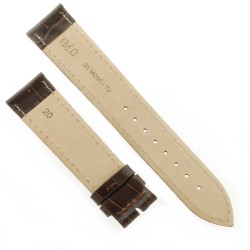 Cinturino Stampa Alligatore Marrone Semilucido 20/18 mm B28B classico 2