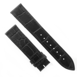 Cinturino Stampa Alligatore Nero Semilucido 20/18 mm B28B classico