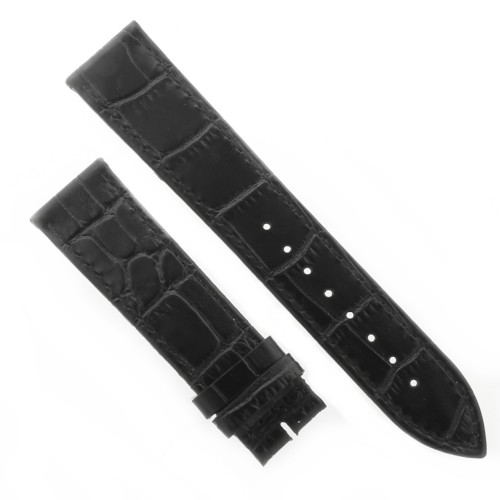 Cinturino Stampa Alligatore Nero Semilucido 20/18 mm B28B classico