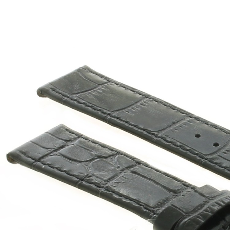 Cinturino Stampa Alligatore Nero Semilucido 20/18 mm B28B classico