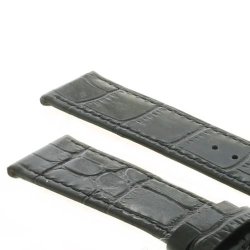 Cinturino Stampa Alligatore Nero Semilucido 20/18 mm B28B classico
