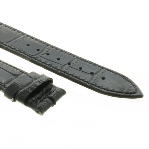 Cinturino Stampa Alligatore Nero Semilucido 20/18 mm B28B classico