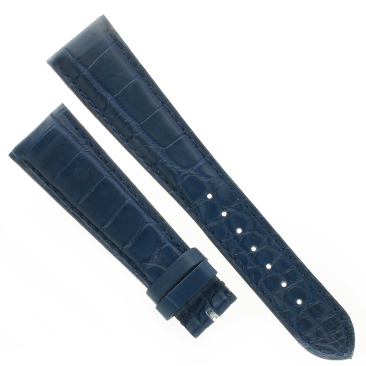 Cinturino Alligatore Blu Opaco 21/16 mm forma classica