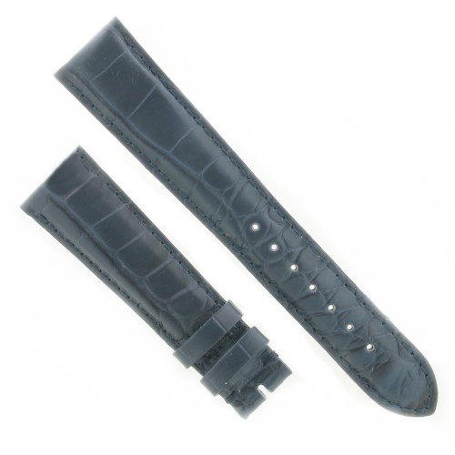 Cinturino Alligatore Blu Scuro Opaco 20/16 B40B forma classico.