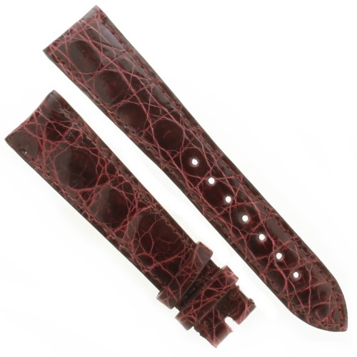 Cinturino Sartoriale Coccodrillo Rosso Bordeaux 20/16 mm B40B classico.