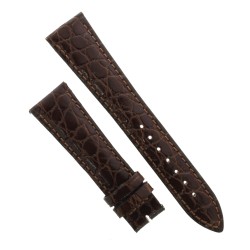 Cinturino Stampa Alligatore Marrone Scuro Opaco 20/16 mm classico