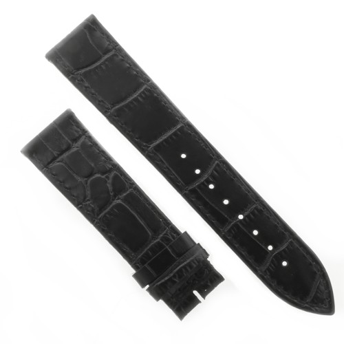 Cinturino Stampa Alligatore Nero Semilucido 20/18 mm B28B classico