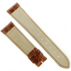Cinturino Piatto Coccodrillo Marrone Gold Lucido 20/16 forma classica 2
