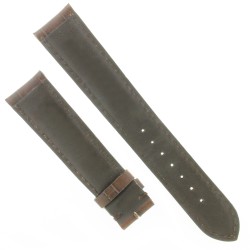 Cinturino Sartoriale Stampa Alligatore Marrone Opaco 19/17 mm fodera Marrone classico 2