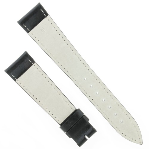 Cinturino Vitello Nero opaco 20/16 mm classico