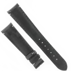 Cinturino Sartoriale Stampa Alligatore Nero Opaco 20/16 mm B50N Classico Inpunture chiare 2