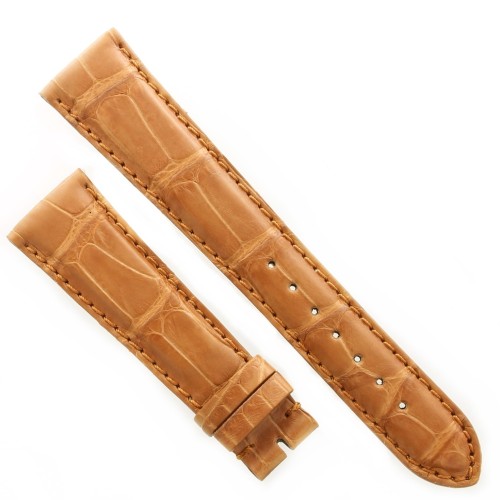 Cinturino Sartoriale Alligatore Marrone Miele Opaco 20/16 mm B40B classico