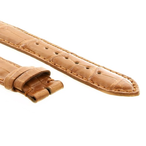 Cinturino Sartoriale Alligatore Marrone Miele Opaco 20/16 mm B40B classico