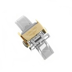 Longines Chiusura Déployante Doppia in Acciaio PVD yellow 16 mm - fits any leather strap 2