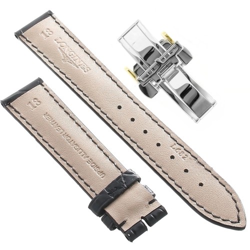 Longines Cinturino Alligatore L682109463 FDG Nero Opaco 18/16 mm