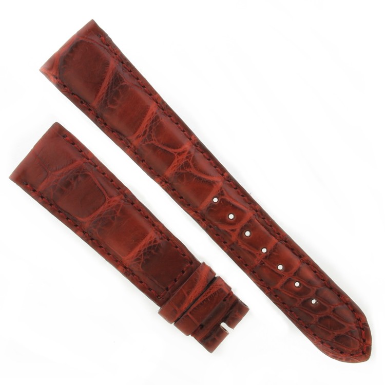 Cinturino Alligatore Bordeaux Opaco 20/18 mm forma classica