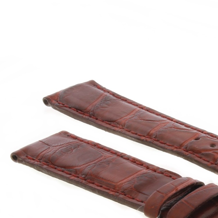 Cinturino Alligatore Bordeaux Opaco 20/18 B40B forma classica
