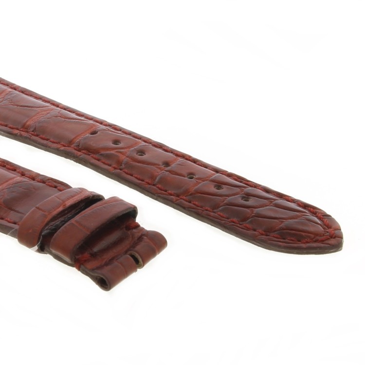 Cinturino Alligatore Bordeaux Opaco 20/18 mm forma classica