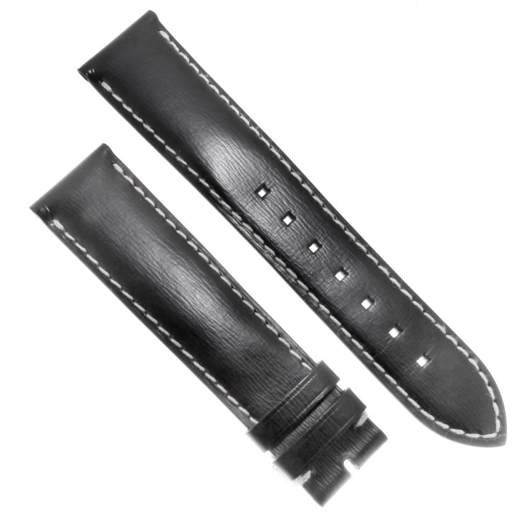 Montblanc Cinturino Pelle Nera Liscia 8114 per SUMMIT Orologio Quarzo misure 20- 18 mm
