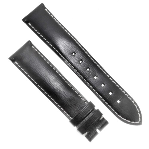 Montblanc Cinturino Pelle Nera Liscia 8114 per SUMMIT Orologio Quarzo misure 20- 18 mm