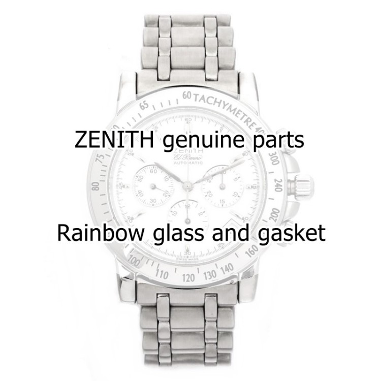 Zenith Vetro Zaffiro + Giunto per  cronografo Rainbow ref 02.0360.400, 41.0360.400 e simili..