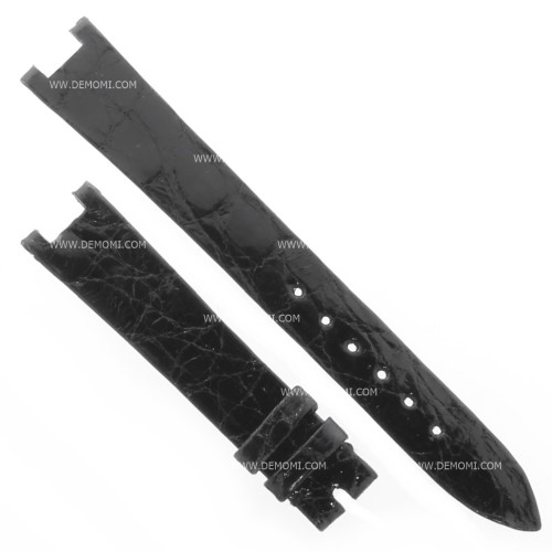 CHOPARD Cinturino Coccodrillo Nero Lucido 14/11 mm
