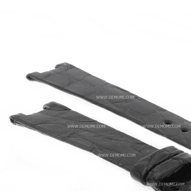 CHOPARD Cinturino Coccodrillo Nero Lucido 14/11 mm