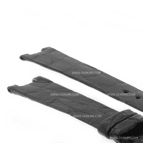 CHOPARD Cinturino Coccodrillo Nero Lucido 14/11 mm