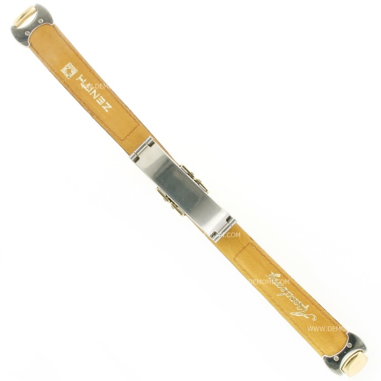 Zenith Bracciale pelle Accademy  Marrone con chiusura acciaio 12/10 mm