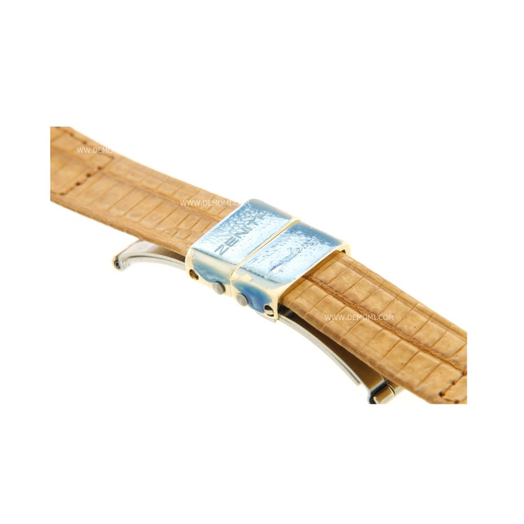 Zenith Bracciale pelle Accademy  Marrone con chiusura acciaio 12/10 mm