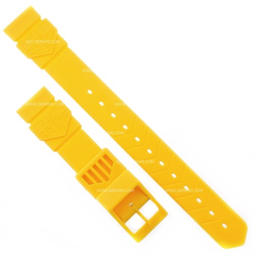 Tag Heuer Cinturino Formula 1 prima edizione 1985 in plastica Giallo BS0080 Liscio