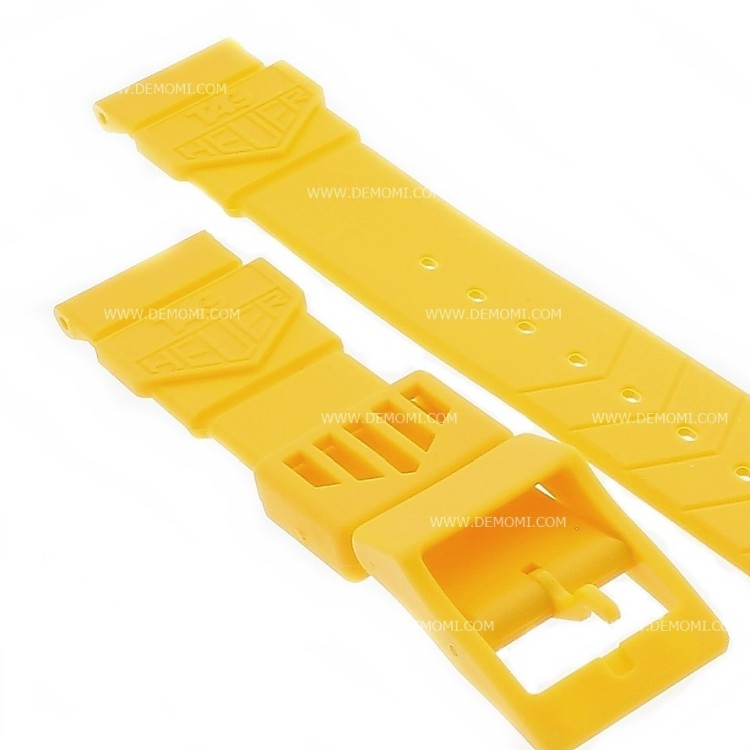 Tag Heuer Cinturino Formula 1 prima edizione 1985 in plastica Giallo BS0080 Liscio