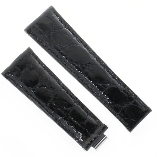 Cinturino Rolex Aftermarket Compatibile Coccodrillo Nero 20/16 mm B42B