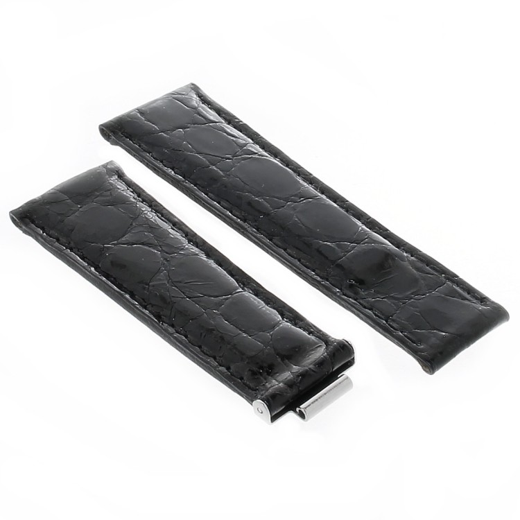 Cinturino Rolex Aftermarket Compatibile Coccodrillo Nero 20/16 mm B42B