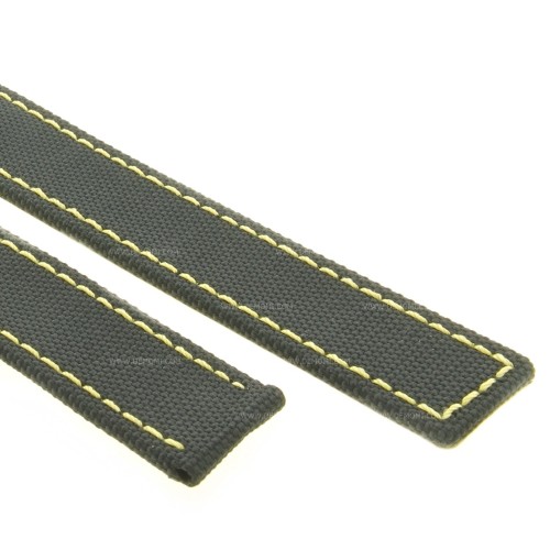 Tag Heuer Cinturino Carrera FC6361 Nero carbon fiber misure 21/18 mm cuciture gialle