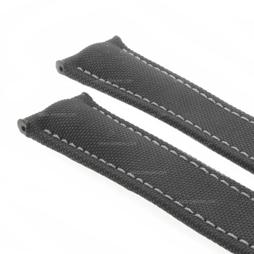 Tag Heuer Cinturino Carrera FC6370 Nero carbon fiber misure 21/18 mm cuciture grigie
