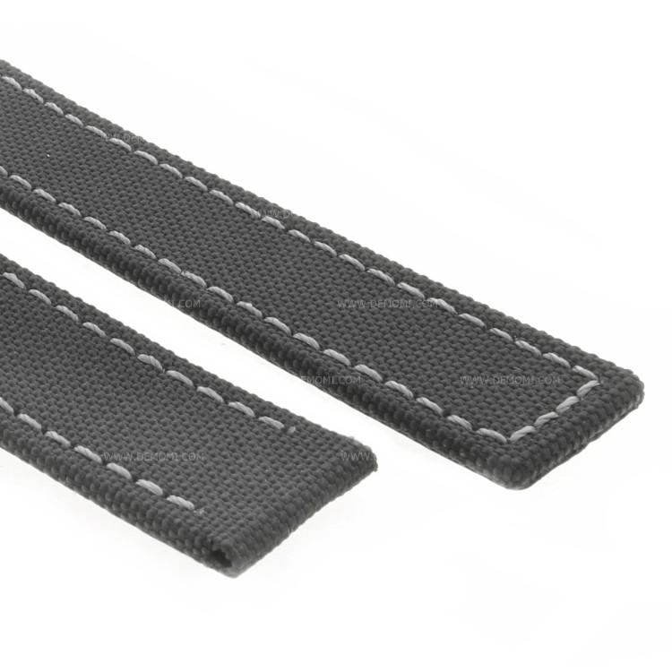 Tag Heuer Cinturino Aquaracer FC6364 sintetico Nero 20/18 mm cuciture grigie WAY218, WAY211.