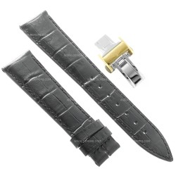 Longines Cinturino L682101263 FDG Stampa Alligatore Nero 20/16 mm Heritage