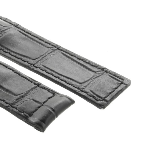 Tag Heuer Cinturino Carrera Stampa Alligatore Nero Aftermarket Compatibile 19/18 mm