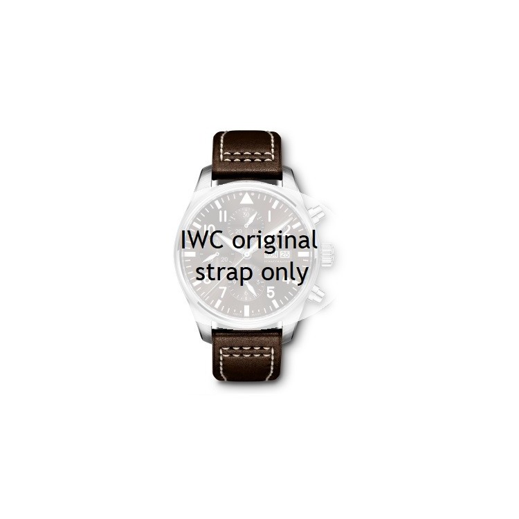 IWC Cinturino originale in pelle  marrone di Santoni 21/18 mm  per Filieger chronograph,  Pilot , le petit prince 3777