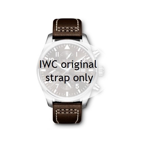 IWC Cinturino originale in pelle  marrone di Santoni 21/18 mm  per Filiegher chronograph,  Pilot , le petit prince 3777