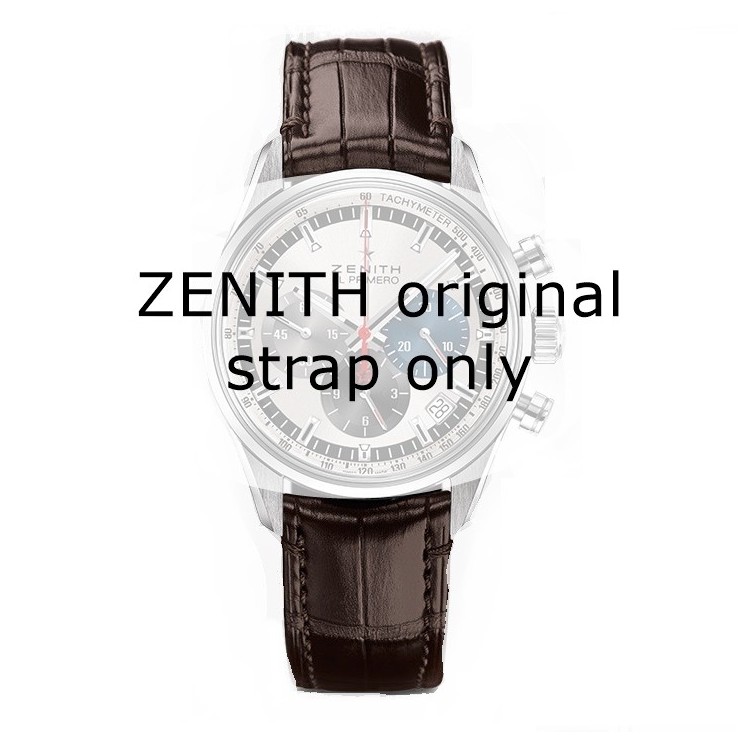 Zenith Cinturino C713 Alligatore Marrone opaco 19/16 mm