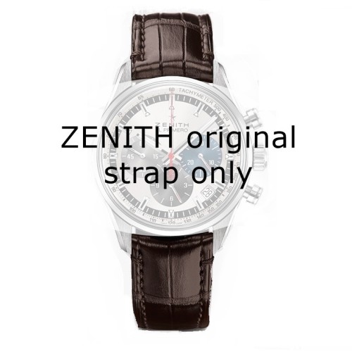 Zenith Cinturino C713 Alligatore Marrone opaco 19/16 mm