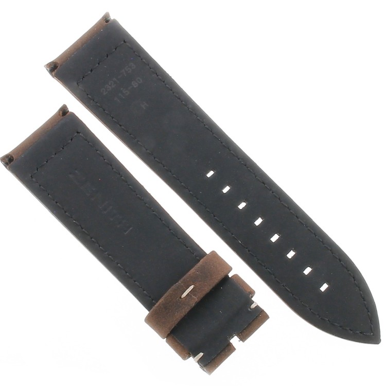 Zenith Cinturino 27.00.2321.753 Pelle Nubuck marrone oily con interno in Caucciù  23/21 mm per orologio e cronografo Type 20